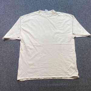 Pluma TShirt Sz XXL Mens Beige Skater Heavyweight Cotton Made in USA Blank 90s